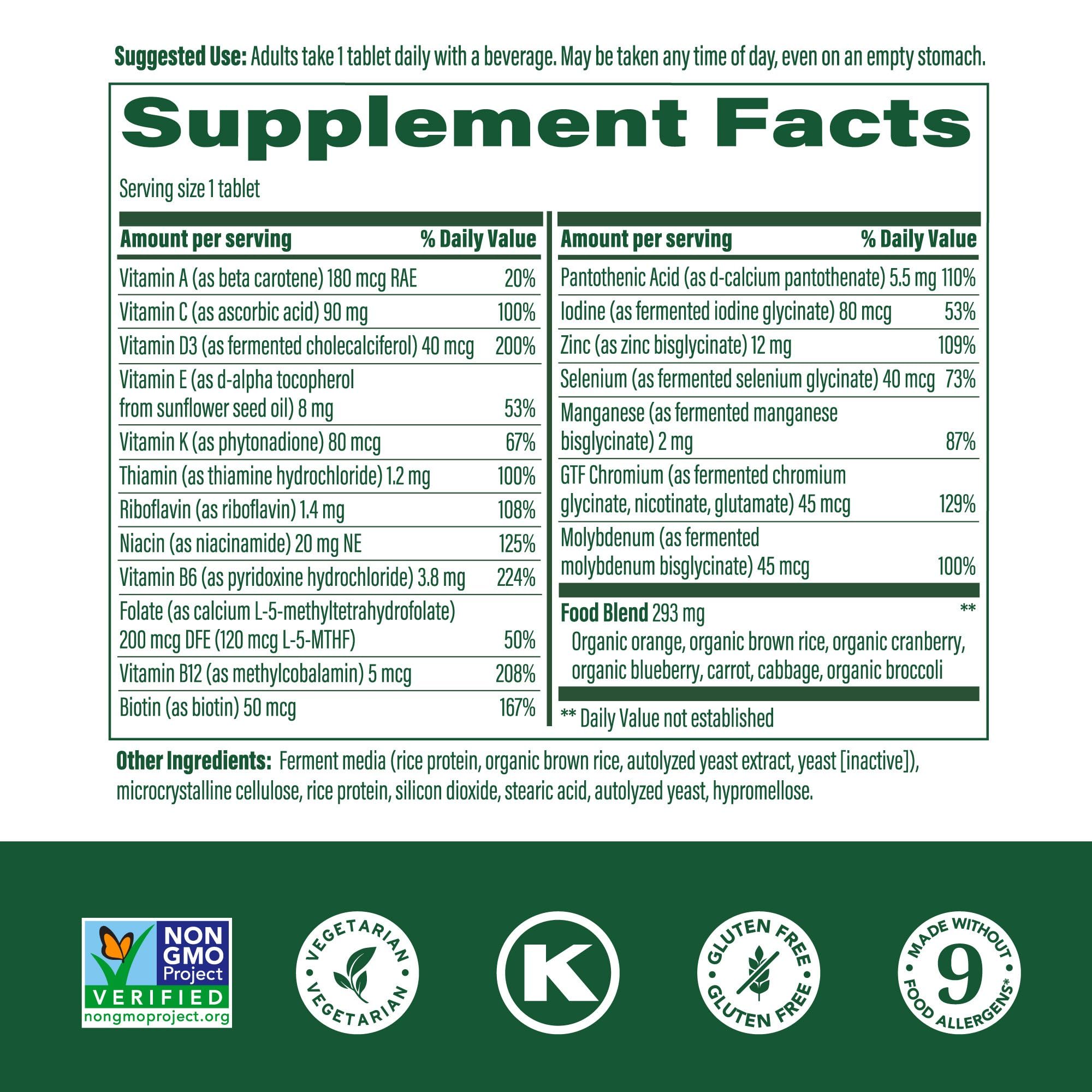 MegaFood Men's 55+ One Daily Multivitamin (90 Tablets) & Magtein Magnesium LThreonate (90 Capsules) Bundle - Supports Energy, Nervous System & Health - Cognitive Support - Gluten Free & Vegetarian - Image 5