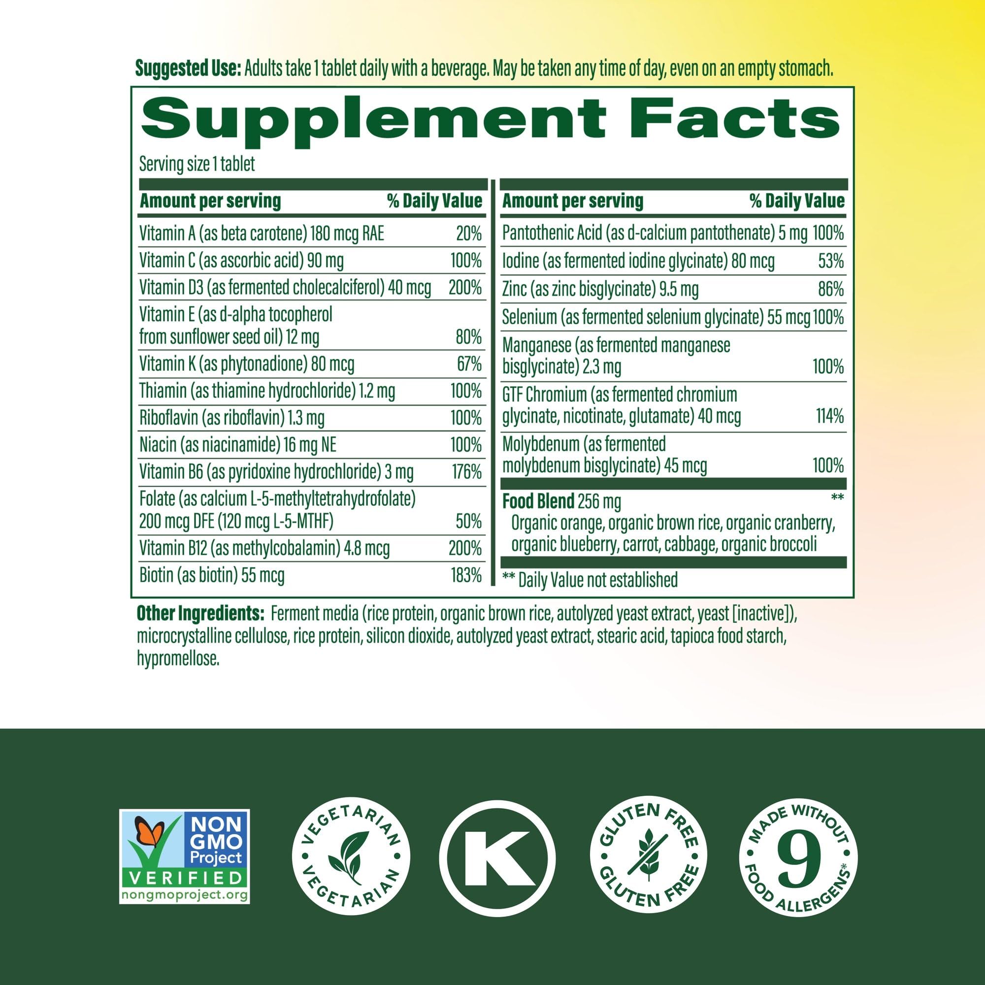 MegaFood Multivitamin for Women 55+ One Daily Womens Multivitamin with Vitamin D3, C, Zinc & Bioavailable Vitamin B12 & Folate - Healthy Aging, Brain & Bone Health, Vegetarian, 120 Tablets - Image 3