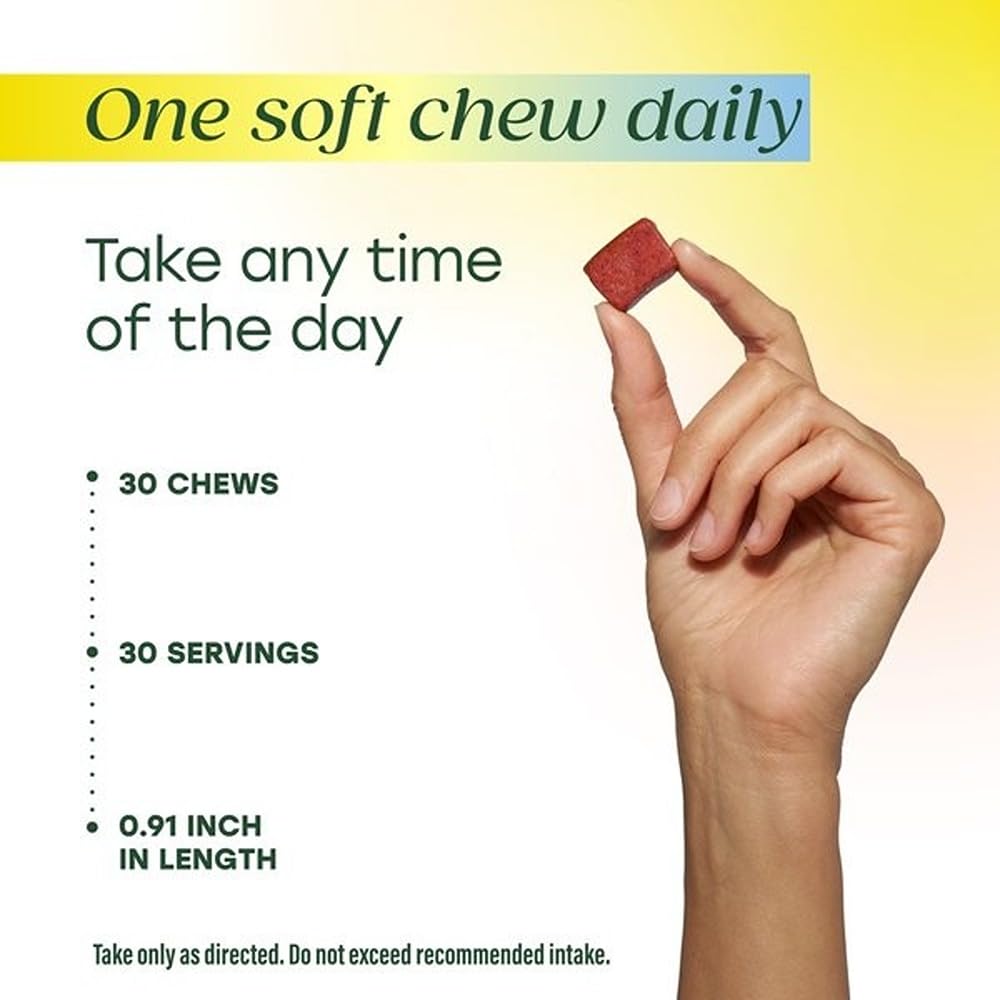 MegaFood Multivitamin for Women, One Daily Multivitamins, Soft Chews with Folate, Methylated B12, Vitamin B6, Biotin, Vitamin D3, C & A - Mixed Berry Flavor - Vegetarian, Non-GMO - 30 Chews, 2 Pack - Image 5