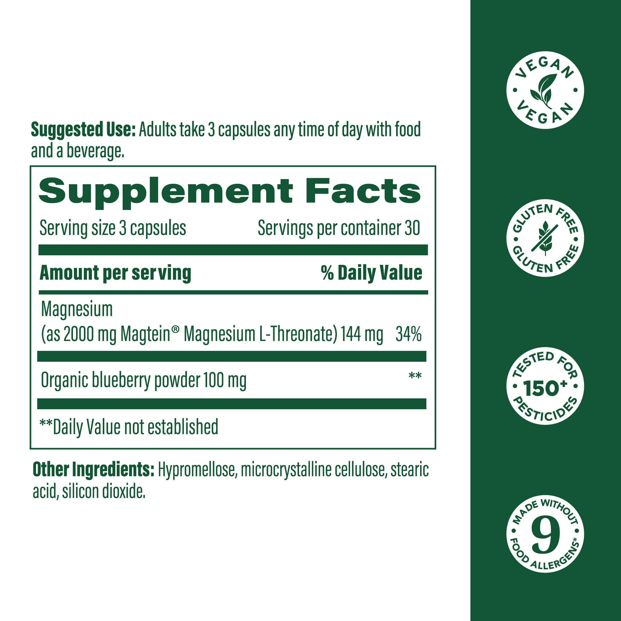 MegaFood Women's 55+ One Daily Multivitamin (90 Tablets) & Magtein Magnesium LThreonate (90 Capsules) Bundle - Supports Bones, Energy & Immune System - Cognitive Support - Gluten Free & Vegetarian - Image 6